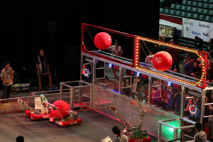 Robots compete in a previous competition