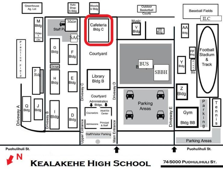 Map of Kealakehe High School